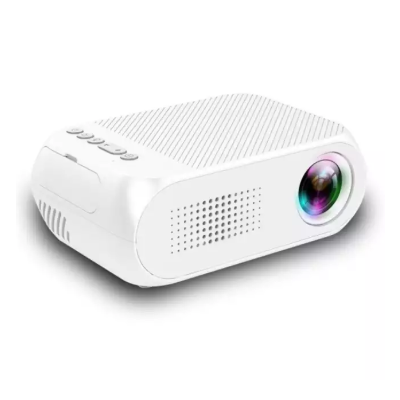 YG320 Portable LCD Projector, Support HD Video for Home Theater Cinema / Game / TV - Silver (US Plug)